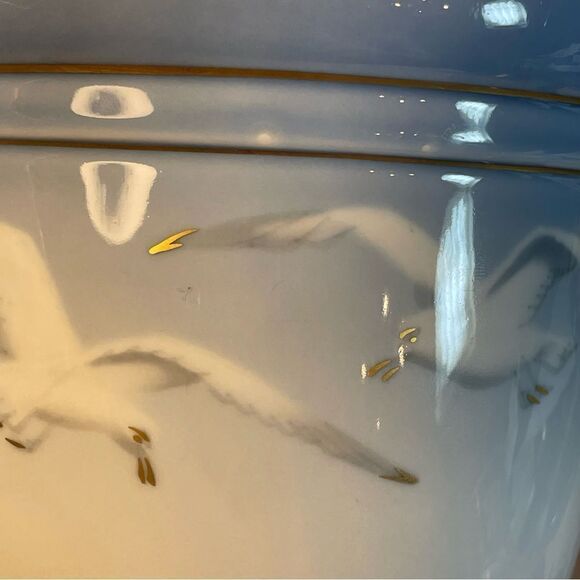 Bing & Grondahl Seagull with gold Flowerpot No 668 - Picture 9 of 15